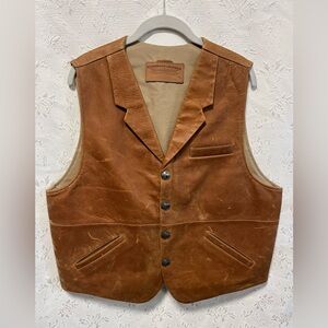 Vintage Coronado Brown Leather Holster Vest 44